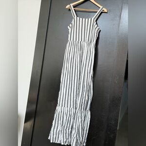crown & ivy Navy and White Striped Women’s  Dress